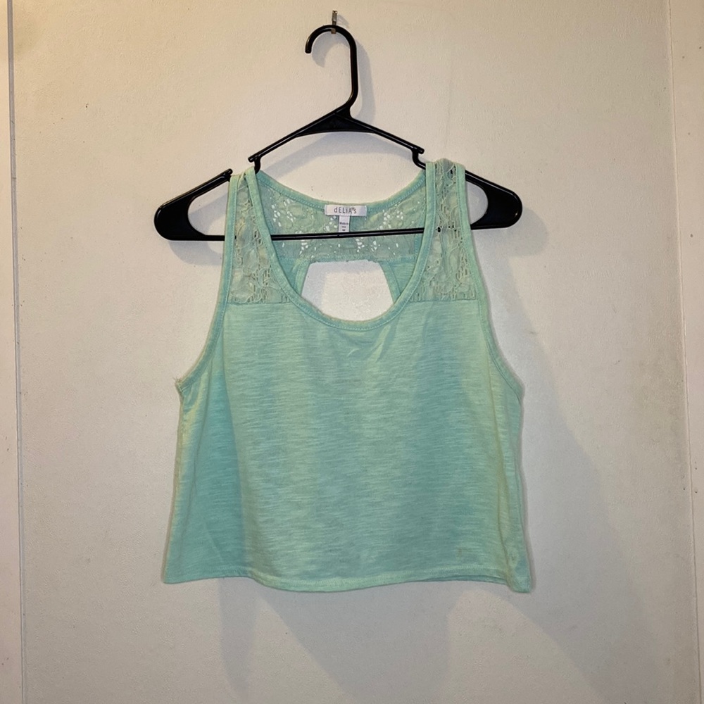 Teal Lace Top Delia*s Tank Top